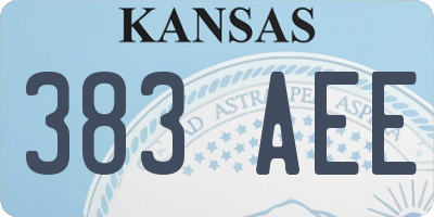 KS license plate 383AEE