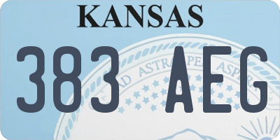KS license plate 383AEG