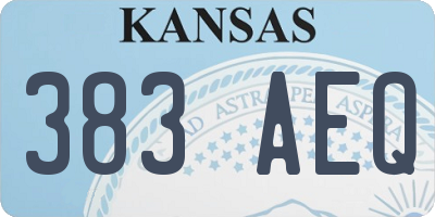 KS license plate 383AEQ