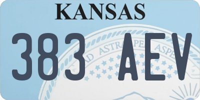 KS license plate 383AEV