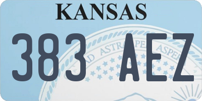 KS license plate 383AEZ