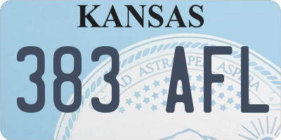 KS license plate 383AFL
