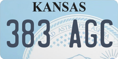 KS license plate 383AGC