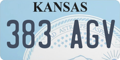 KS license plate 383AGV