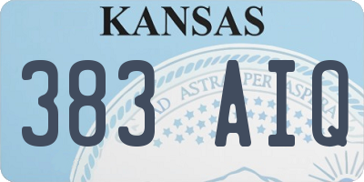 KS license plate 383AIQ
