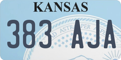 KS license plate 383AJA