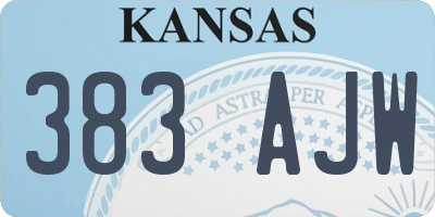 KS license plate 383AJW