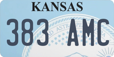 KS license plate 383AMC