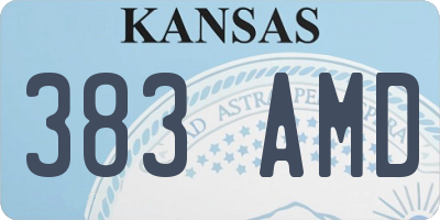 KS license plate 383AMD
