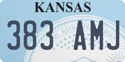 KS license plate 383AMJ