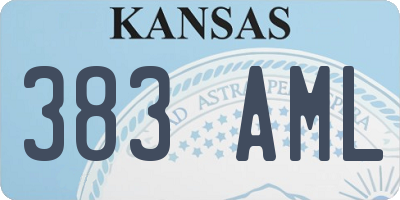 KS license plate 383AML