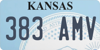 KS license plate 383AMV