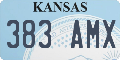 KS license plate 383AMX