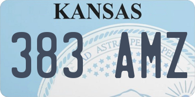 KS license plate 383AMZ