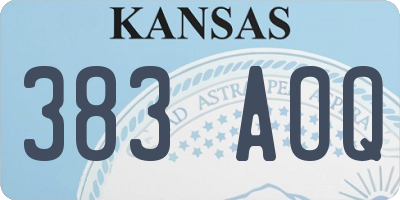 KS license plate 383AOQ