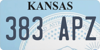 KS license plate 383APZ