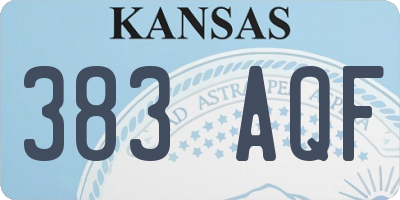 KS license plate 383AQF