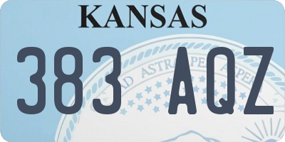 KS license plate 383AQZ