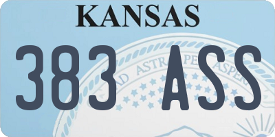 KS license plate 383ASS