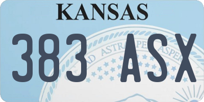 KS license plate 383ASX