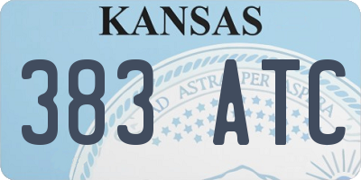 KS license plate 383ATC