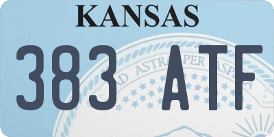 KS license plate 383ATF
