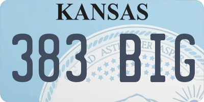 KS license plate 383BIG