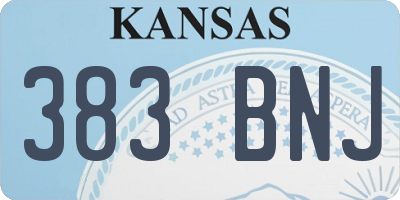 KS license plate 383BNJ