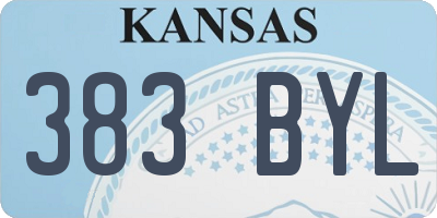 KS license plate 383BYL