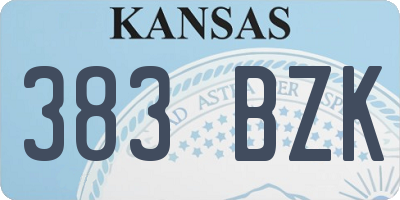 KS license plate 383BZK