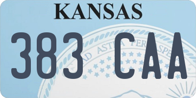KS license plate 383CAA
