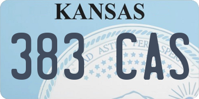 KS license plate 383CAS