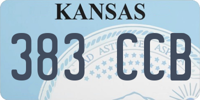 KS license plate 383CCB
