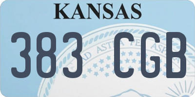 KS license plate 383CGB