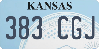 KS license plate 383CGJ