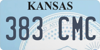 KS license plate 383CMC