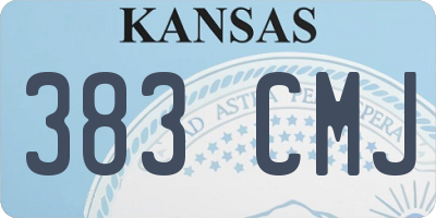 KS license plate 383CMJ
