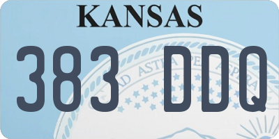 KS license plate 383DDQ