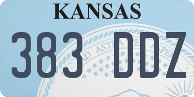 KS license plate 383DDZ