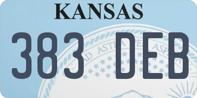 KS license plate 383DEB