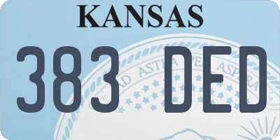 KS license plate 383DED