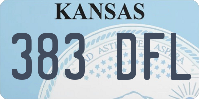 KS license plate 383DFL