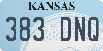 KS license plate 383DNQ