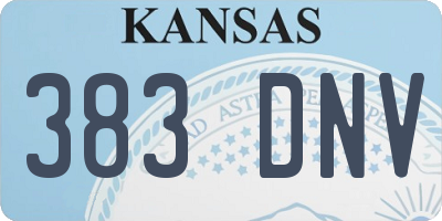 KS license plate 383DNV