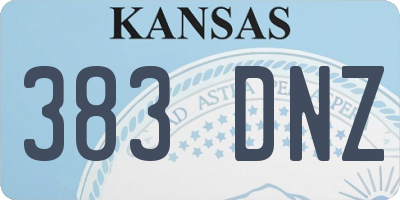 KS license plate 383DNZ