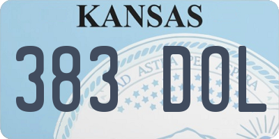 KS license plate 383DOL