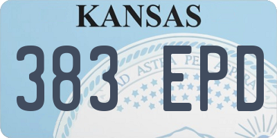 KS license plate 383EPD