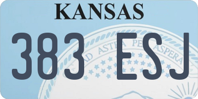 KS license plate 383ESJ