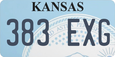 KS license plate 383EXG