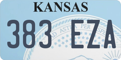 KS license plate 383EZA